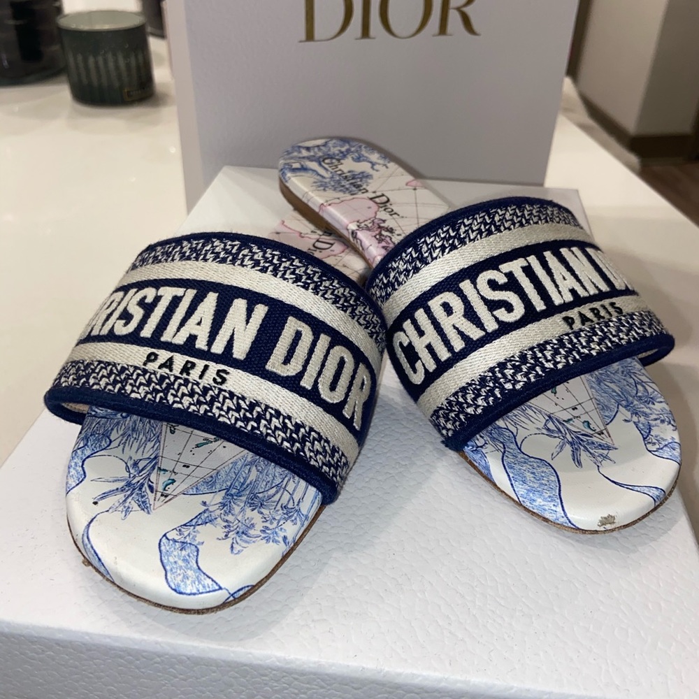 DIOR Blue Dior Around the World Embroidered Cotton